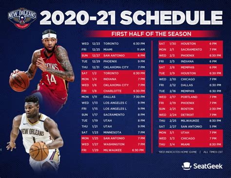 pelicans game schedule 2020